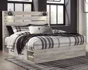 Sam's Furniture - Ashley Furniture - Cambeck Bedroom - King Panel Bed with 4 Storage Drawers / Whitewash - B192B27