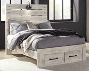 Sam's Furniture - Ashley Furniture - Cambeck Bedroom - Full Panel Bed with 2 Storage Drawers / Whitewash - B192B33