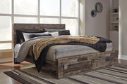 Sam's Furniture - Ashley Furniture - Derekson Bedroom - King Panel Bed with 2 Storage Drawers / Multi Gray - B200B14