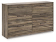 Sam's Furniture - Ashley Furniture - Elbrim Bedroom - Dresser and Mirror / Brown - PCB2005B1
