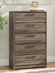 Sam's Furniture - Ashley Furniture - Elbrim Bedroom - Five Drawer Chest / Brown - PCB2005-46