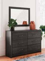 Sam's Furniture - Ashley Furniture - Hollivern Bedroom - Dresser and Mirror / Dark Gray - PCB2108B1