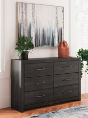Sam's Furniture - Ashley Furniture - Hollivern Bedroom - Six Drawer Dresser / Dark Gray - PCB2108-31