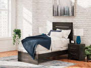Sam's Furniture - Ashley Furniture - Hollivern Bedroom - Twin Panel Bed / Dark Gray - PCB2108B11