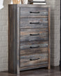 Sam's Furniture - Ashley Furniture - Drystan Bedroom - Full Panel Bed with 4 Storage Drawers / Multi - B211B12