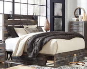 Sam's Furniture - Ashley Furniture - Drystan Bedroom - Queen Panel Bed with 4 Storage Drawers / Multi - B211B13