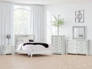 Sam's Furniture - Ashley Furniture - Zyniden Bedroom - Queen Upholstered Panel Bed / Silver - B2114B2