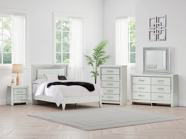 Sam's Furniture - Ashley Furniture - Zyniden Bedroom - Five Drawer Chest / Silver - B2114-46
