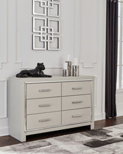 Sam's Furniture - Ashley Furniture - Zyniden Bedroom - Six Drawer Dresser / Silver - B2114-31