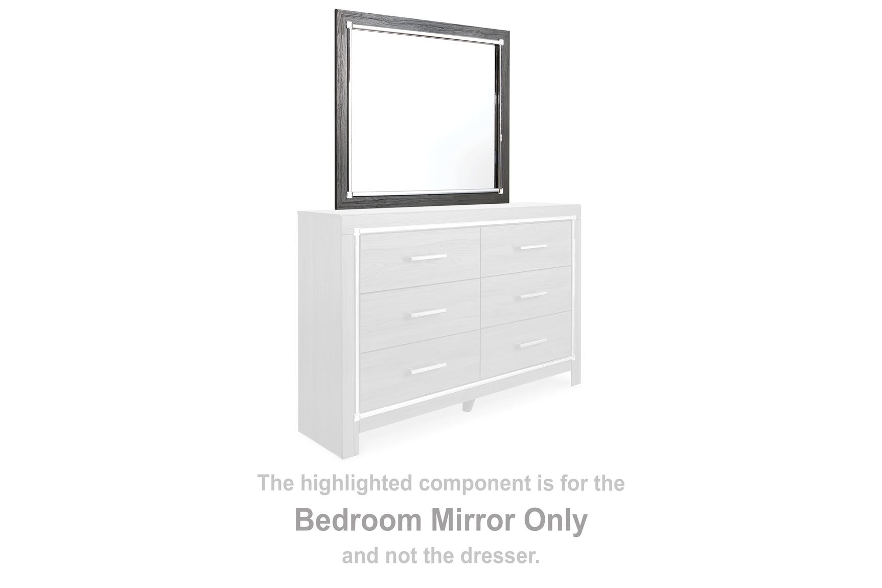 Sam's Furniture - Ashley Furniture - Lodanna Bedroom - Bedroom Mirror / Gray - B214-36