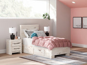 Sam's Furniture - Ashley Furniture - Lawroy Bedroom - Twin Panel Bed with Storage / Light Natural - B2310B23