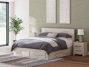 Sam's Furniture - Ashley Furniture - Lawroy Bedroom - King Panel Storage Bed / Light Natural - B2310B14