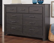 Sam's Furniture - Ashley Furniture - Brinxton Bedroom - Seven Drawer Dresser / Charcoal - B249-31
