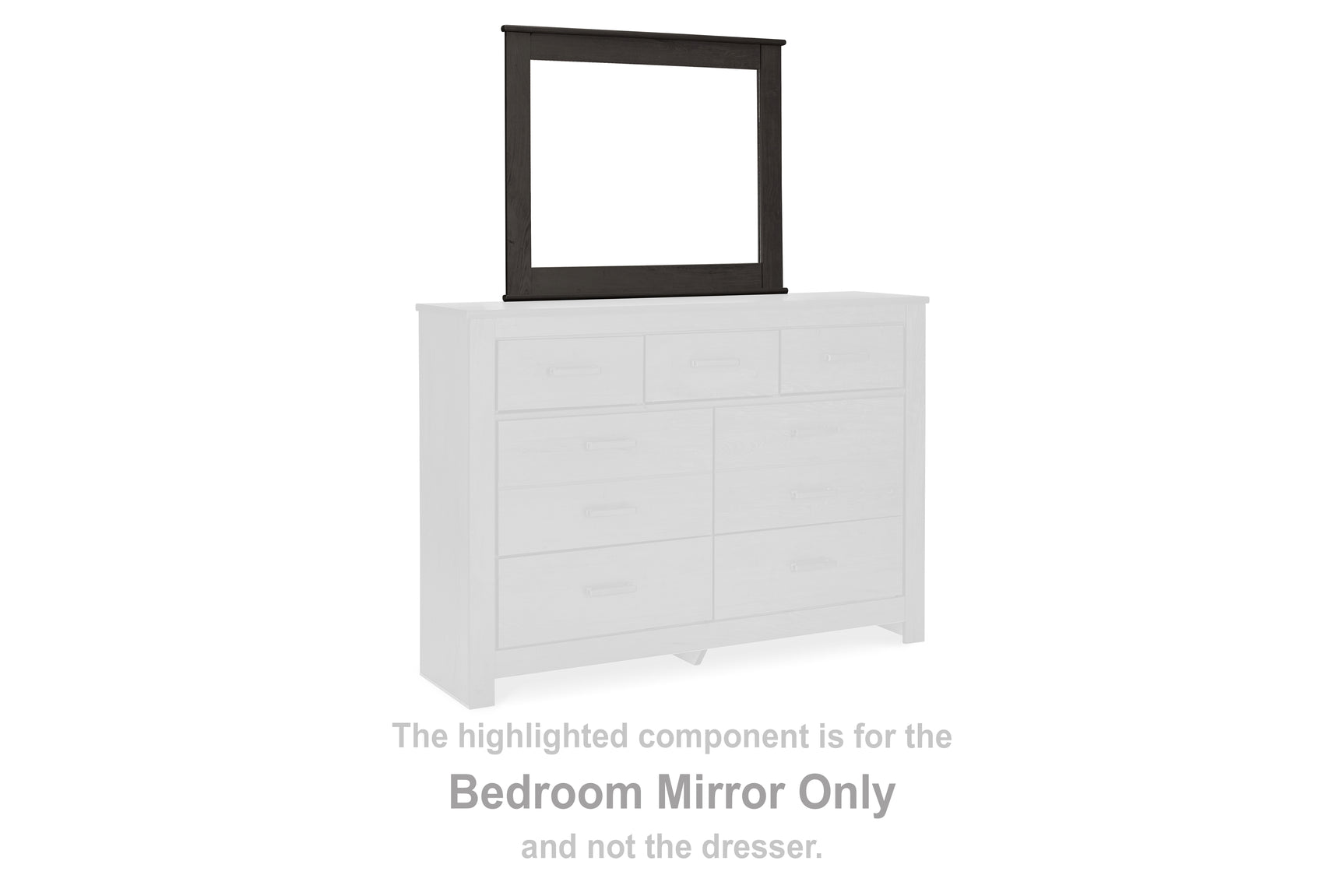 Sam's Furniture - Ashley Furniture - Brinxton Bedroom - Bedroom Mirror / Charcoal - B249-36