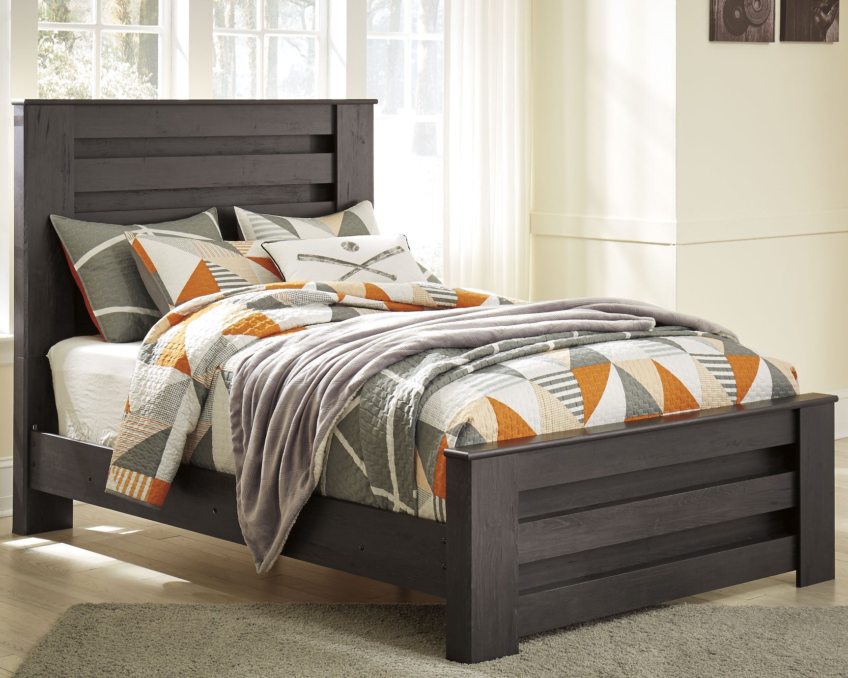 Sam's Furniture - Ashley Furniture - Brinxton Bedroom - Full Panel Bed / Charcoal - B249B5