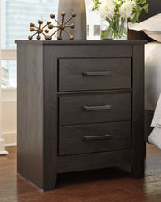 Sam's Furniture - Ashley Furniture - Brinxton Bedroom - Two Drawer Night Stand / Charcoal - B249-92