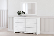 Sam's Furniture - Ashley Furniture - Mollviney Bedroom - Dresser and Mirror / White - B2540B1