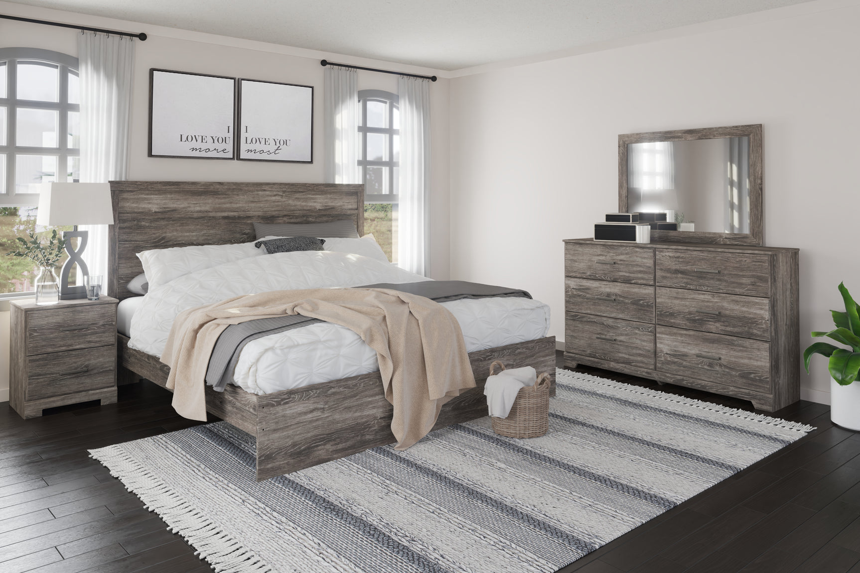 Sam's Furniture - Ashley Furniture - Ralinksi Bedroom - Dresser and Mirror / Gray - B2587B1