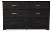 Sam's Furniture - Ashley Furniture - Belachime Bedroom - Six Drawer Dresser / Charcoal - B2589-31