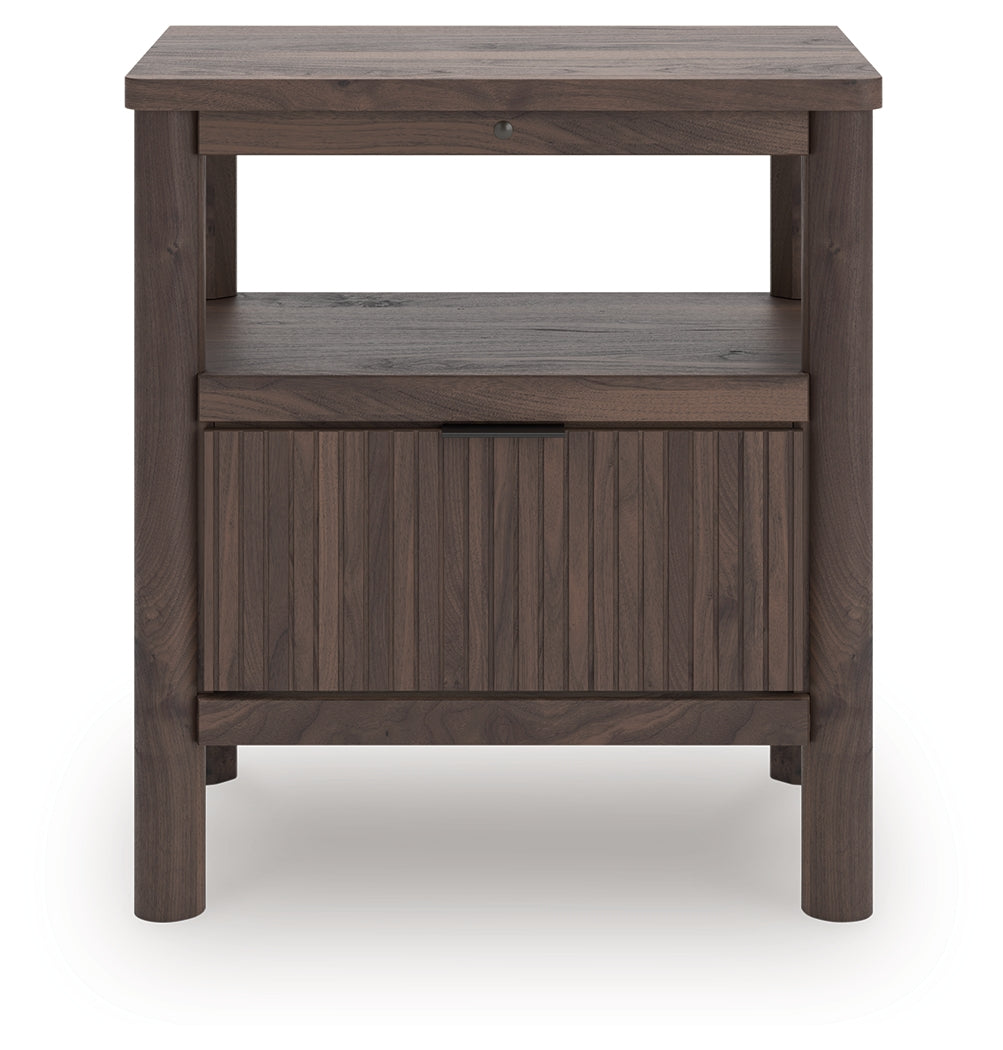 Sam's Furniture - Ashley Furniture - Pamytta Bedroom - One Drawer Night Stand / Brown - PCB2614-91