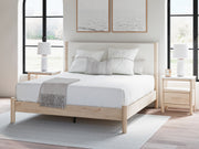 Sam's Furniture - Ashley Furniture - Cadmori Bedroom - King Upholstered Panel Bed / Two-tone - B2615B7