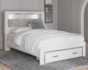 Sam's Furniture - Ashley Furniture - Altyra Bedroom - Queen Upholstered Bookcase Bed with Storage / White - B2640B19