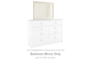 Sam's Furniture - Ashley Furniture - Willowton Bedroom - Bedroom Mirror / Whitewash - B267-36