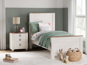Sam's Furniture - Ashley Furniture - Willowton Bedroom - Twin Panel Bed / Whitewash - B267B15