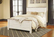 Sam's Furniture - Ashley Furniture - Willowton Bedroom - King Panel Bed / Whitewash - B267B10