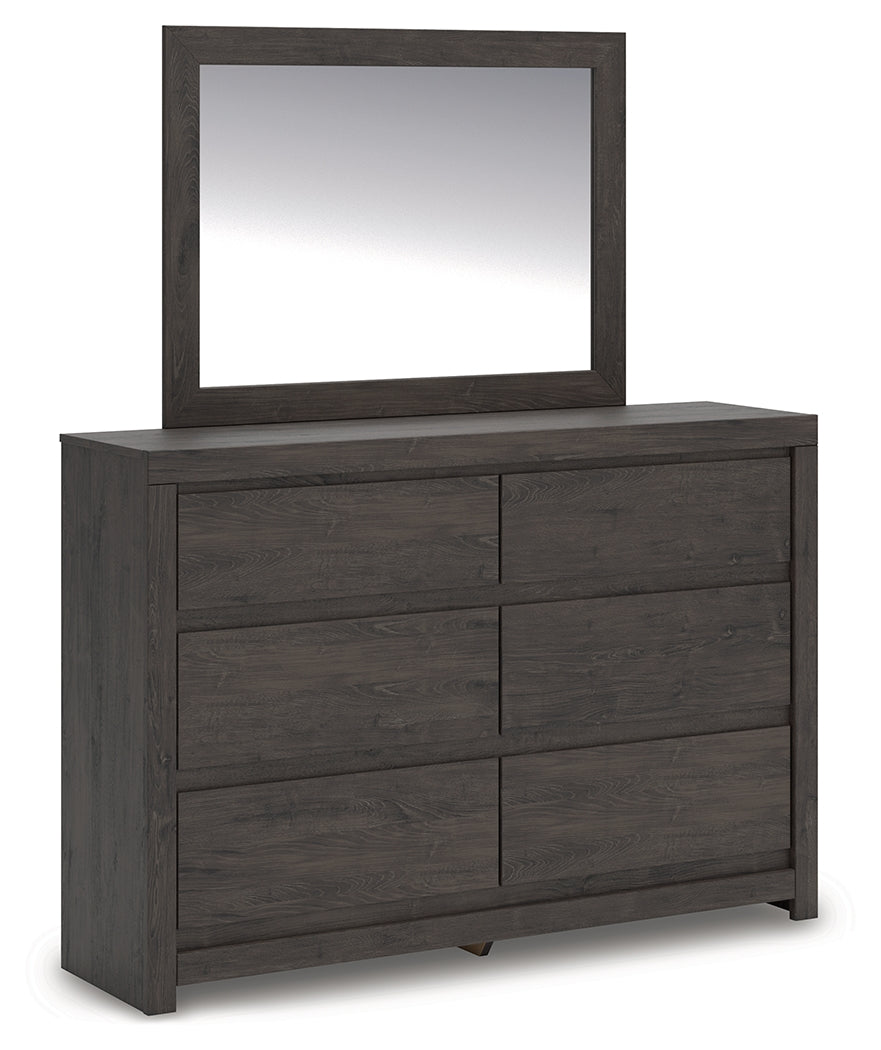 Sam's Furniture - Ashley Furniture - Fraluna Bedroom - Dresser and Mirror / Charcoal - PCB3370B1