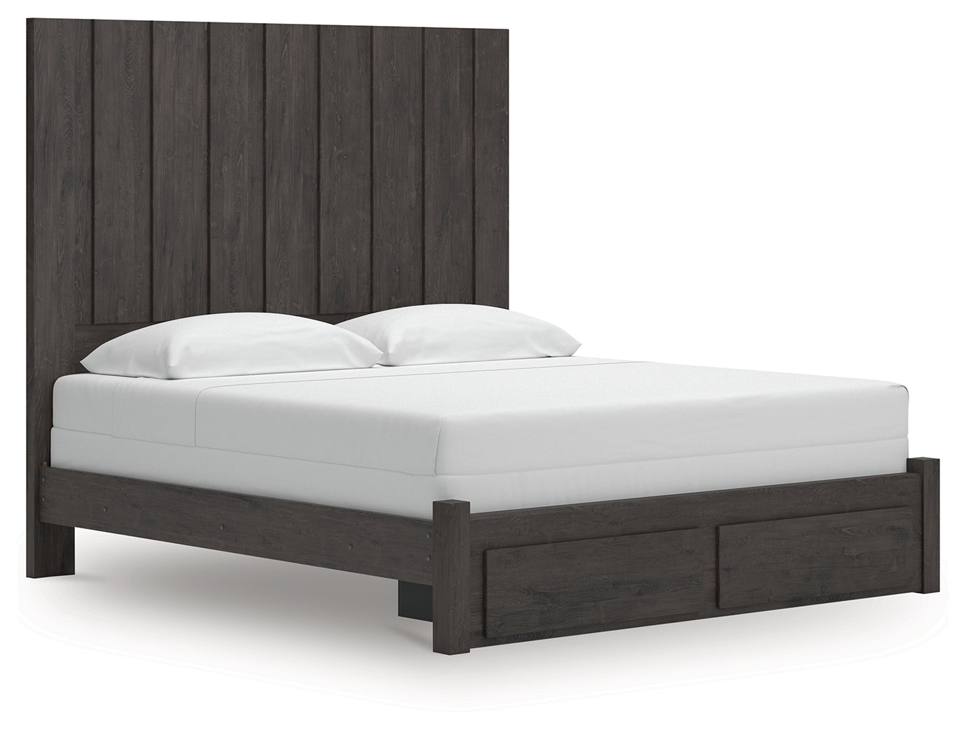 Sam's Furniture - Ashley Furniture - Fraluna Bedroom - King Panel Storage Bed / Charcoal - PCB3370B9