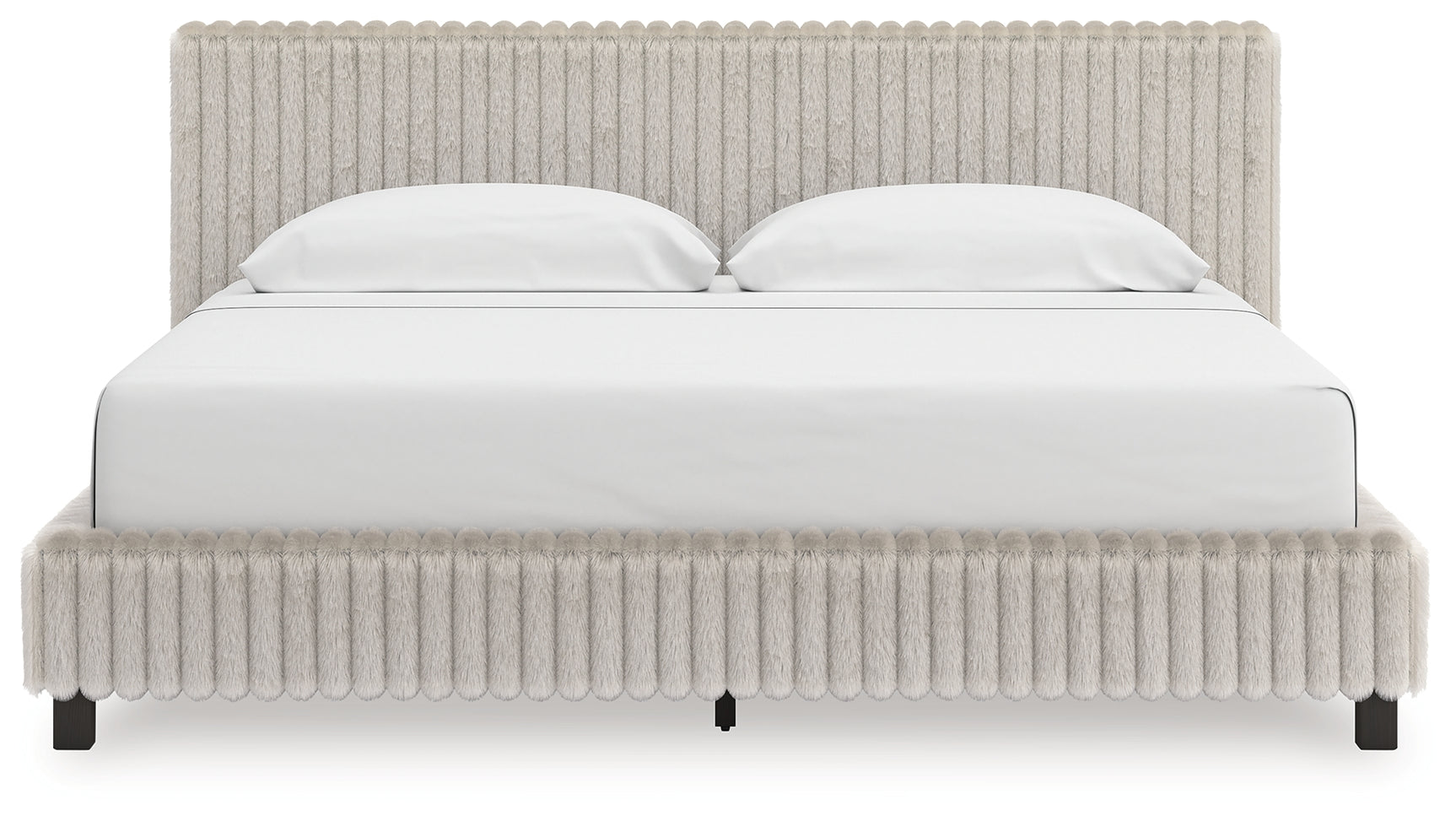 Sam's Furniture - Ashley Furniture - Zuraleus Bedroom - California King Upholstered Bed / White - PCB3381B14