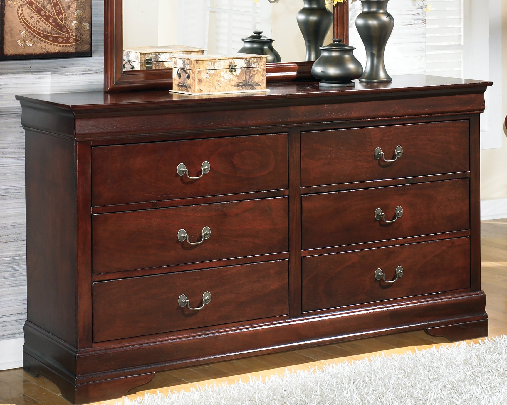 Sam's Furniture - Ashley Furniture - Alisdair Bedroom - Dresser / Reddish Brown - B376-31