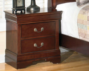 Sam's Furniture - Ashley Furniture - Alisdair Bedroom - Two Drawer Night Stand / Reddish Brown - B376-92