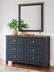 Sam's Furniture - Ashley Furniture - Landocken Bedroom - Dresser and Mirror / Brown/Blue - B414B1