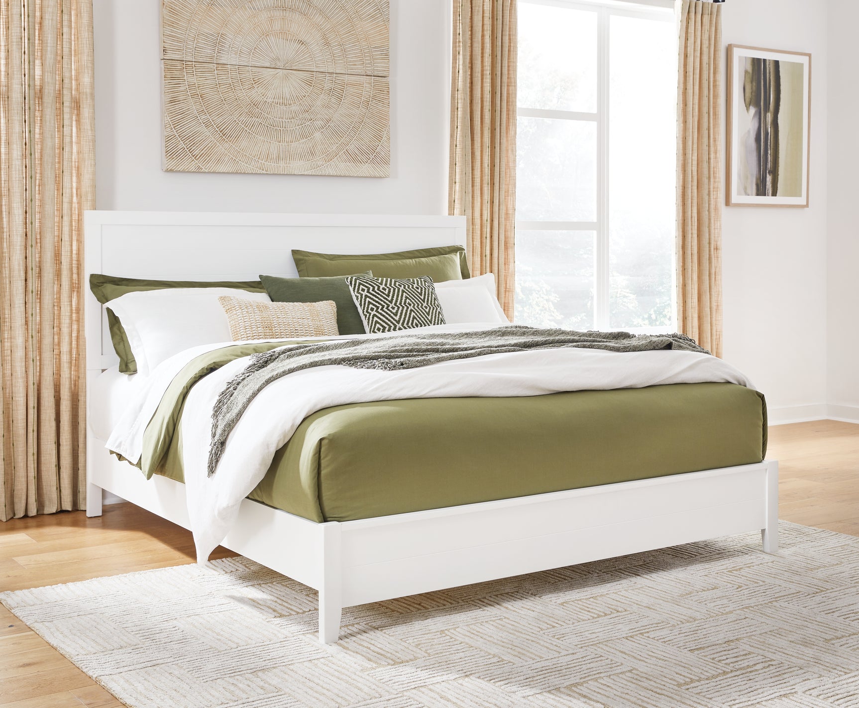 Sam's Furniture - Ashley Furniture - Binterglen Bedroom - Queen Panel Bed / White - B427B6