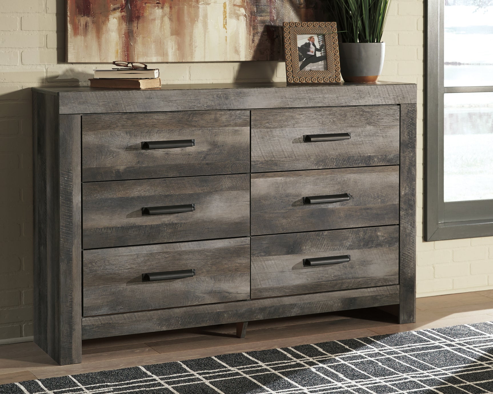 Sam's Furniture - Ashley Furniture - Wynnlow Bedroom - Six Drawer Dresser / Gray - B440-31