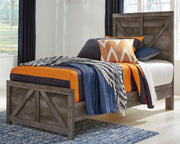 Sam's Furniture - Ashley Furniture - Wynnlow Bedroom - Twin Crossbuck Panel Bed / Gray - B440B16