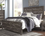 Sam's Furniture - Ashley Furniture - Wynnlow Bedroom - King Crossbuck Panel Bed / Gray - B440B11