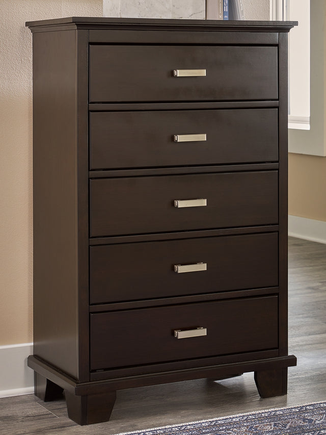 Sam's Furniture - Ashley Furniture - Covetown Bedroom - California King Panel Bed / Dark Brown - B441B9