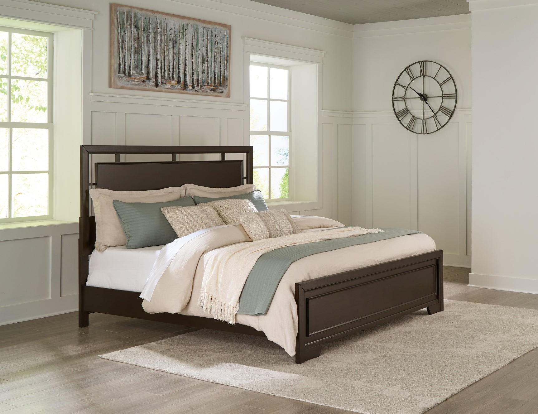 Sam's Furniture - Ashley Furniture - Covetown Bedroom - King Panel Bed / Dark Brown - B441B8