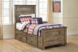 Sam's Furniture - Ashley Furniture - Trinell Bedroom - Full Bookcase Bed with Storage / Brown - B446B91