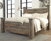 Sam's Furniture - Ashley Furniture - Trinell Bedroom - King Poster Bed / Brown - B446B45
