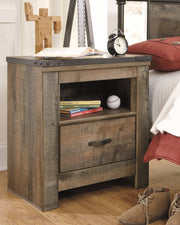 Sam's Furniture - Ashley Furniture - Trinell Bedroom - One Drawer Night Stand / Brown - B446-91