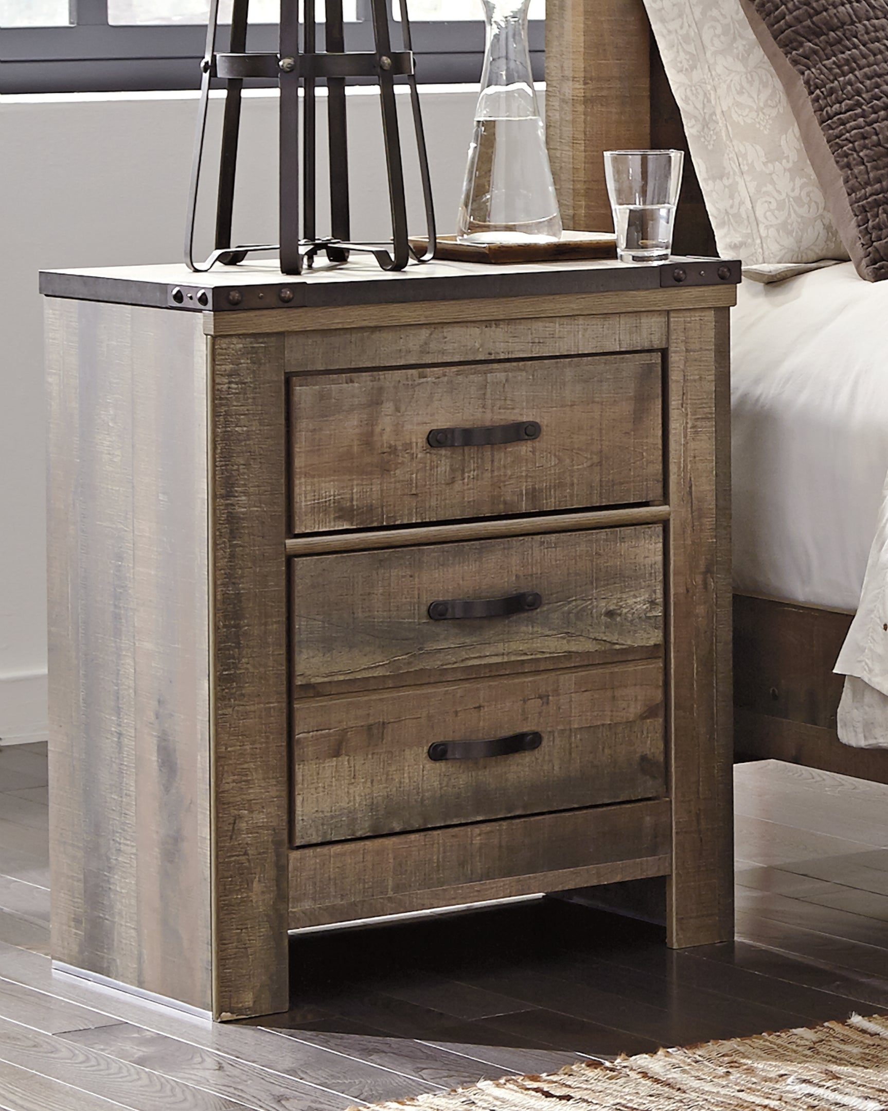 Sam's Furniture - Ashley Furniture - Trinell Bedroom - Two Drawer Night Stand / Brown - B446-92