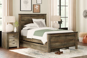 Sam's Furniture - Ashley Furniture - Trinell Bedroom - Full Panel Bed with 1 Large Storage Drawer / Brown - B446B9