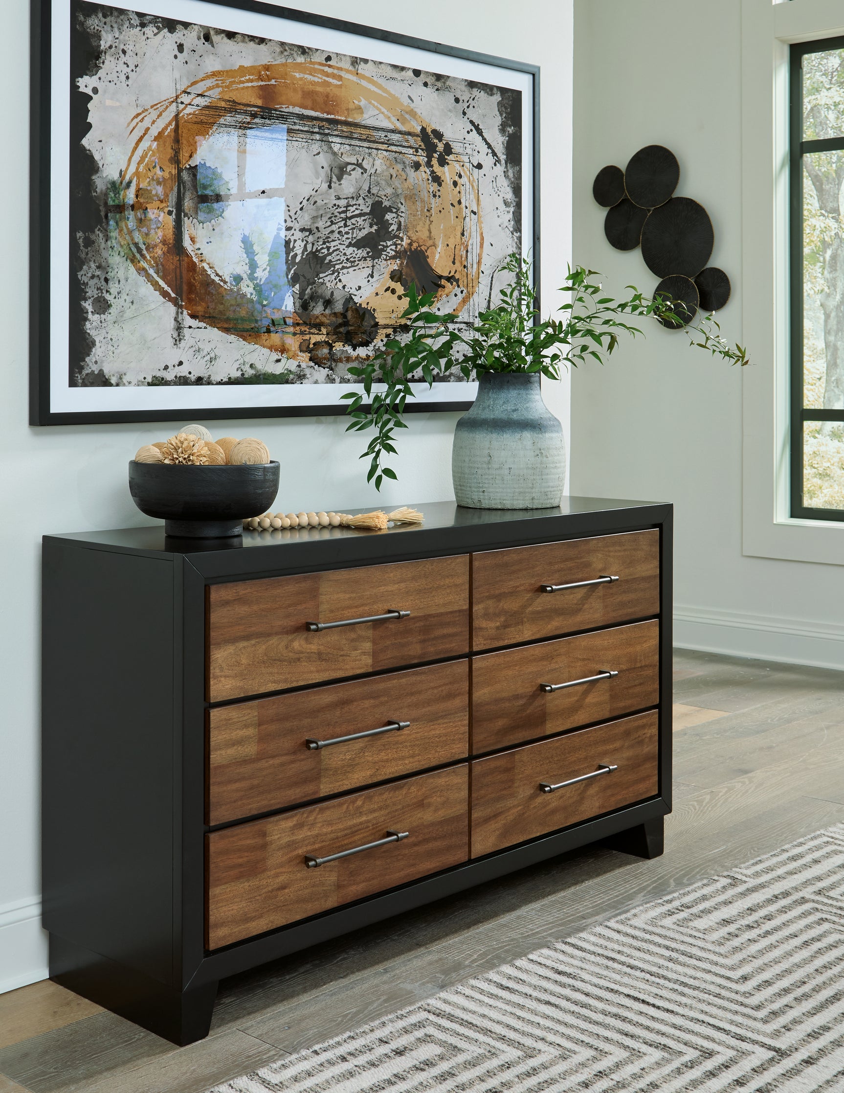 Sam's Furniture - Ashley Furniture - Kraeburn Bedroom - Dresser / Brown/Black - B496-31