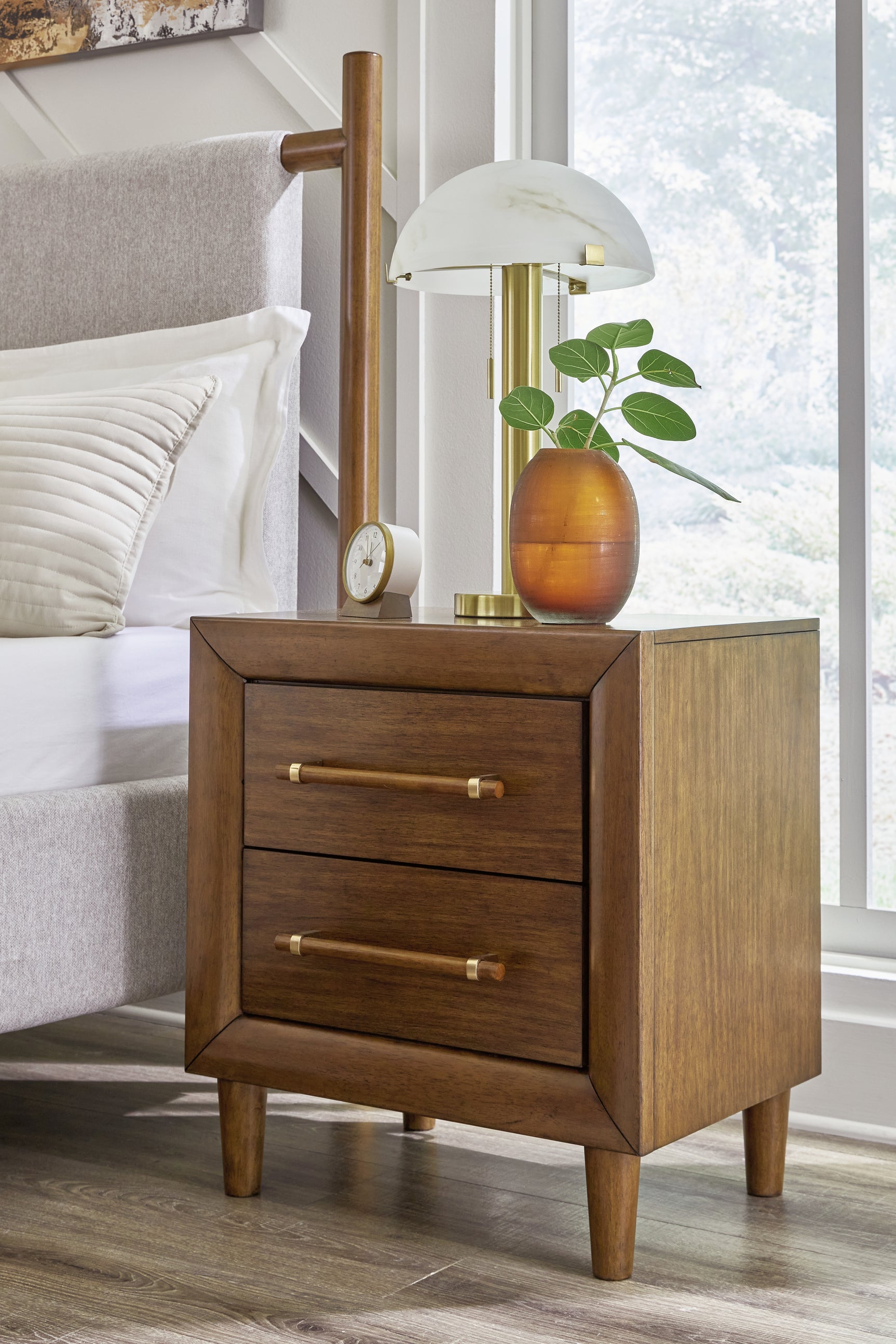 Sam's Furniture - Ashley Furniture - Lyncott Bedroom - Two Drawer Night Stand / Brown - B615-92