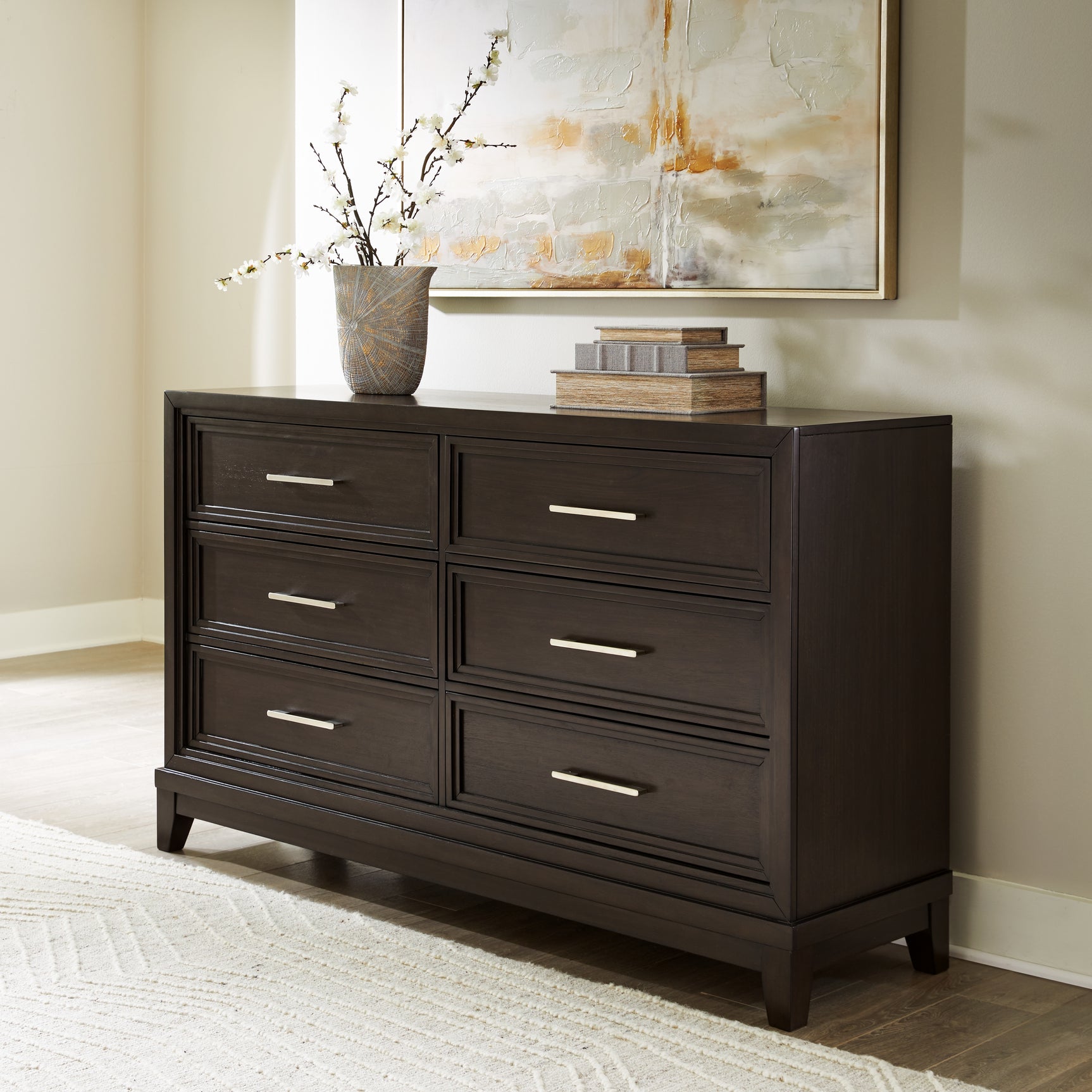 Sam's Furniture - Ashley Furniture - Neymorton Bedroom - Dresser / Dark Grayish Brown - B618-31