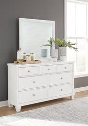 Sam's Furniture - Ashley Furniture - Fortman Bedroom - Dresser and Mirror / White - B680B1